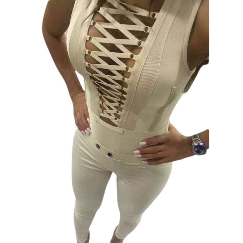 Black Bandage Jumpsuit